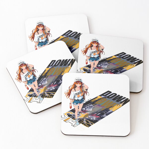 Item preview, Cute sticker of a beautiful woman walking through the city center anime sticker designed and sold by UrbanTRIP.