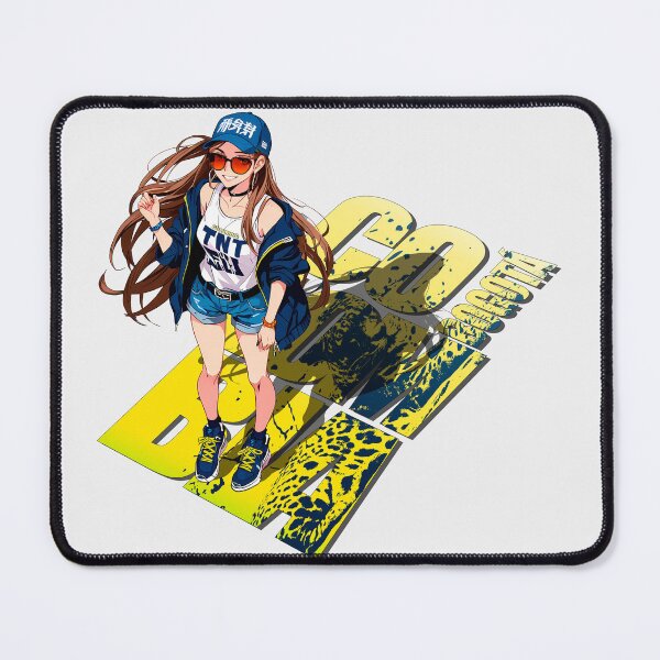 Item preview, Cute sticker of a beautiful woman walking through the city center of Bogotá Colombia anime sticker, anime girl designed and sold by UrbanTRIP.