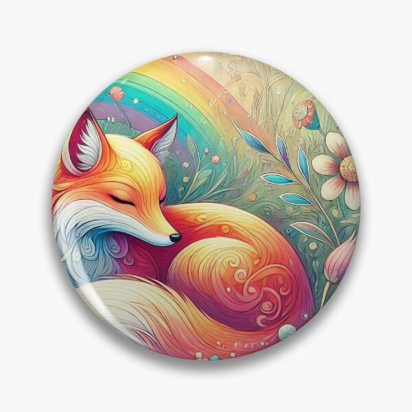 Item preview, Fantasy Fox Sleeping in Flowers designed and sold by ALW951.