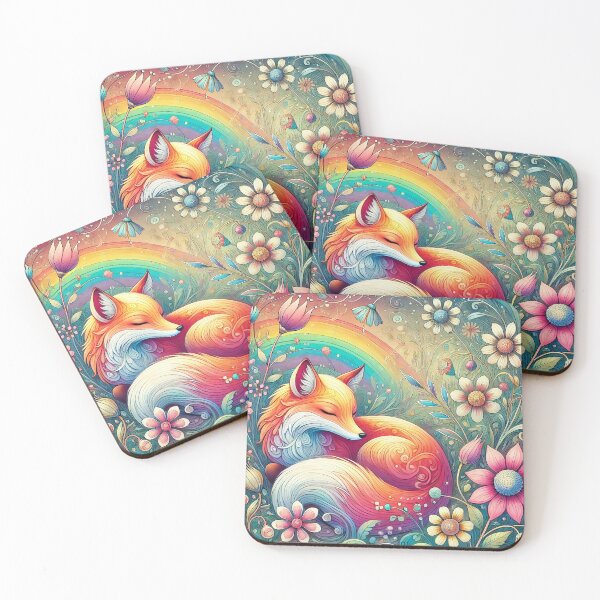 Item preview, Fantasy Fox Sleeping in Flowers designed and sold by alw951.