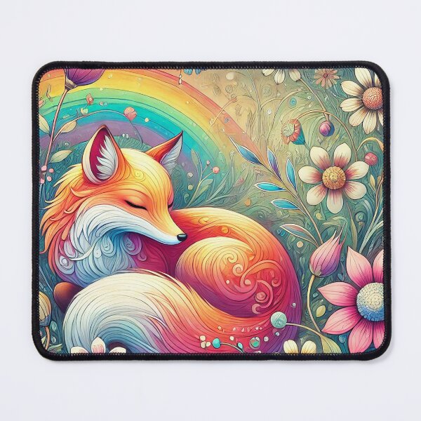 Item preview, Fantasy Fox Sleeping in Flowers designed and sold by alw951.
