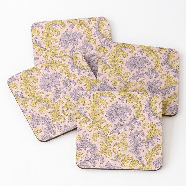 Item preview, Vintage Baroque Floral Pattern – Lilac & Gold Ornamental Seamless Design designed and sold by Gold Turtle  Lina.