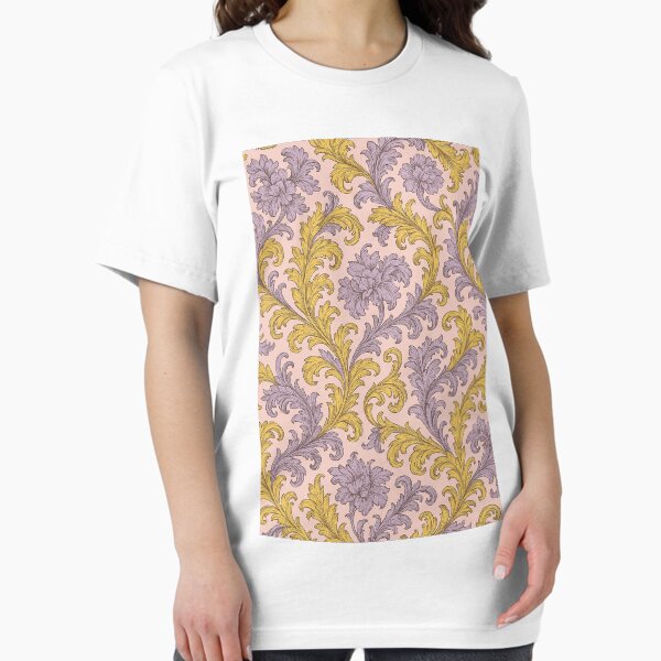 Aperçu de l'œuvre Motif floral baroque vintage – Motif ornemental sans couture lilas et or créée et vendue par Gold Turtle  Lina.