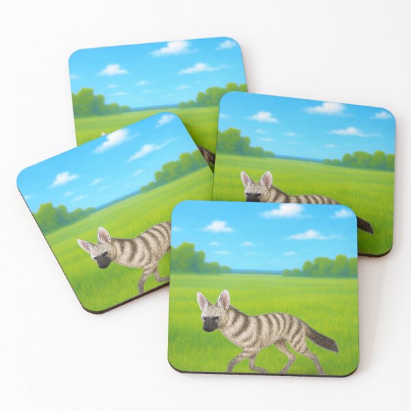 Item preview, Cute Aardwolf – Striped Hyena Running in the Wild | Storybook Animal Art designed and sold by Patternicity.