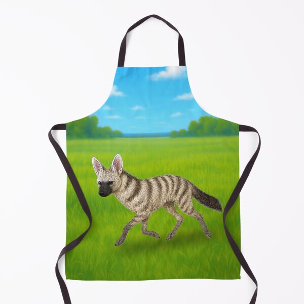 Item preview, Cute Aardwolf – Striped Hyena Running in the Wild | Storybook Animal Art designed and sold by Patternicity.