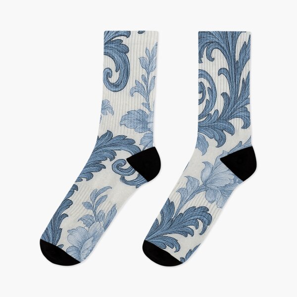 Item preview, Vintage Blue Floral Damask Pattern – Elegant Seamless Design designed and sold by Gold Turtle  Lina.