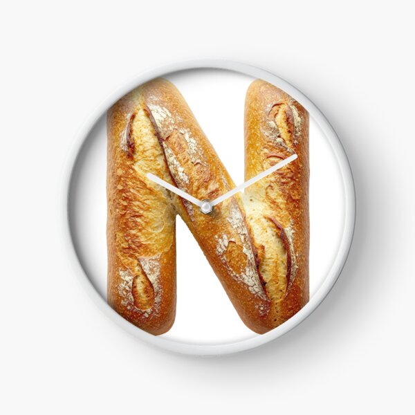BREAD LETTER N Clock