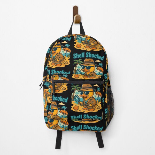 Item preview, Shell Shocked - Funny Duck Detective at the Beach - Summer Mystery Design designed and sold by TeeTimeTreasure.