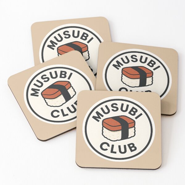 Item preview, MUSUBI CLUB Sticker – Retro Foodie Logo Design | Clean Vector Aesthetic for Japanese Food Lovers designed and sold by WAUZ.