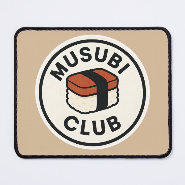 Item preview, MUSUBI CLUB Sticker – Retro Foodie Logo Design | Clean Vector Aesthetic for Japanese Food Lovers designed and sold by WAUZ.