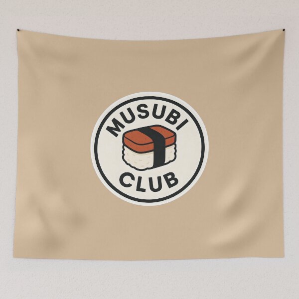 Item preview, MUSUBI CLUB Sticker – Retro Foodie Logo Design | Clean Vector Aesthetic for Japanese Food Lovers designed and sold by WAUZ.