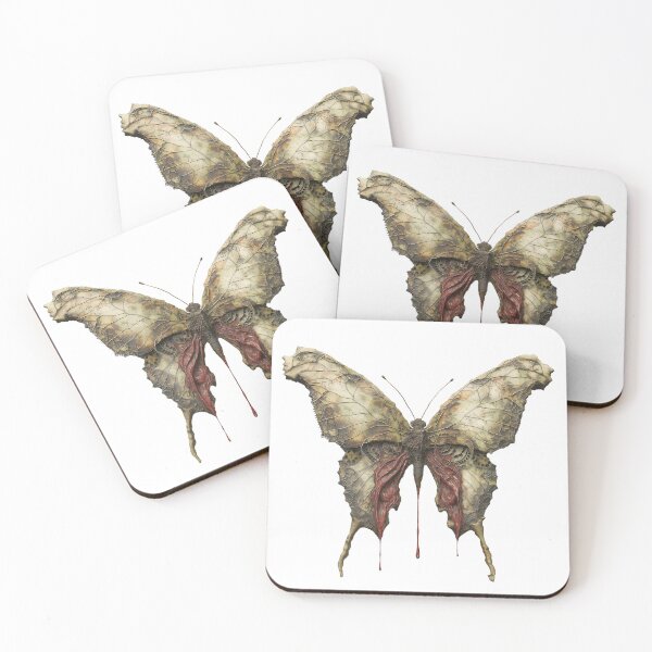 Item preview, Steampunk Flesh Butterfly - Gothic Cyber Insect Art Print designed and sold by Chroma Myst.
