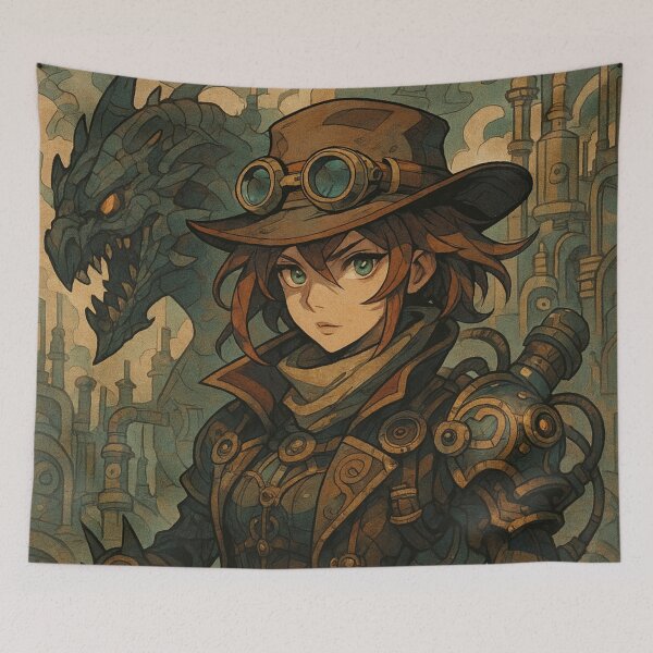 Item preview, Steampunk Jacket and Dragon designed and sold by JonelleTshirts.
