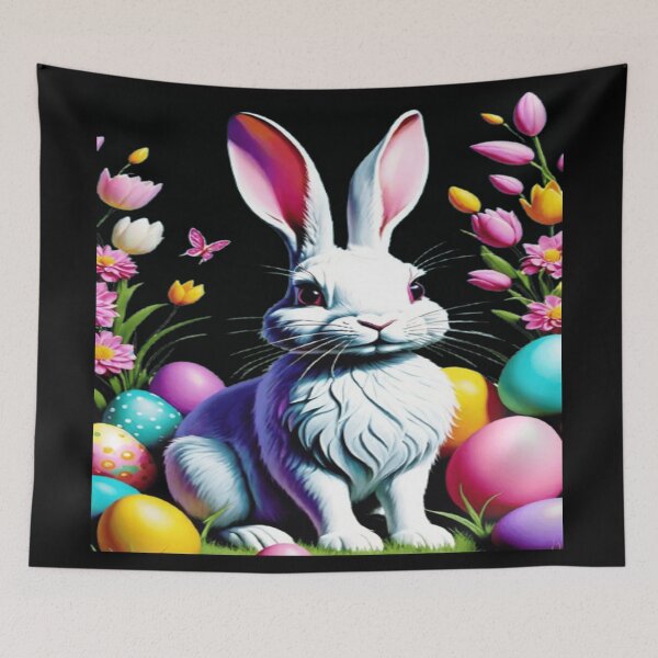 Item preview, Easter rabbit, flowers and eggs. designed and sold by DaliaSabryTee.