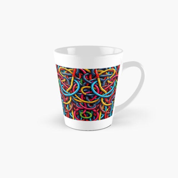 Vista previa del artículo con la obra «Arte pop abstracto en color. Nudo de espagueti multicolor de cables y cuerdas.», diseñado y vendido por Kludoman.