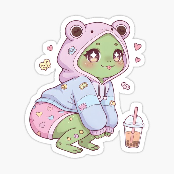 Item preview, Kawaii Frog Butt – Sweet Cheeks & Smiles designed and sold by Komalexo.