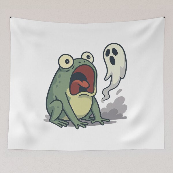 Item preview, Froggy Saw a Ghost designed and sold by ALITOPRINCE.