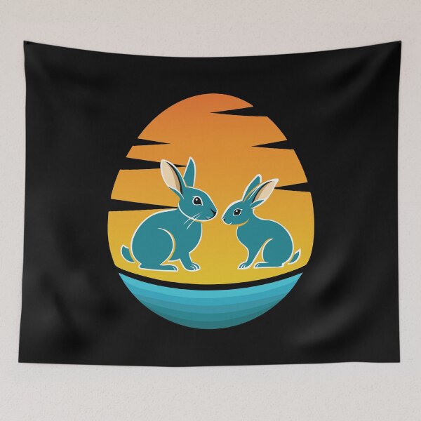 Item preview,  HAPPY EASTER BUNNIES - LOVE - CUTE RABBITS- EGG designed and sold by Gihan-Design.