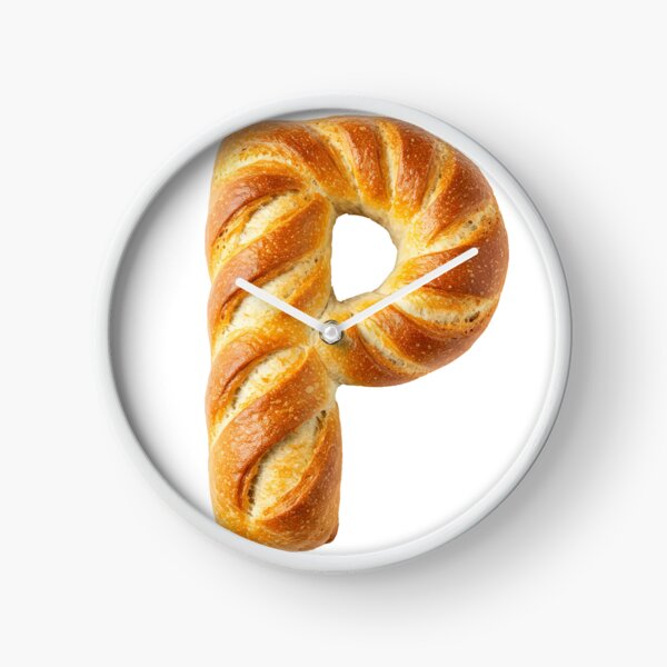 BREAD LETTER P Clock