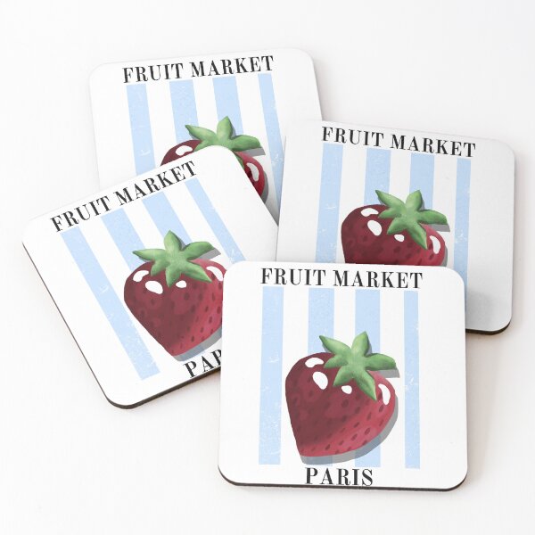 Item preview, Fruit Market Paris Strawberry – Vintage French Market Aesthetic designed and sold by CozyArtCo.