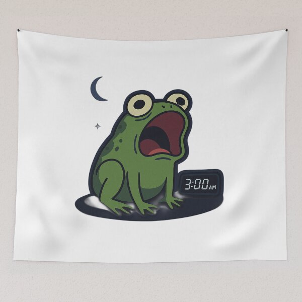 Item preview, Overthinking Froggy at 3AM designed and sold by ALITOPRINCE.