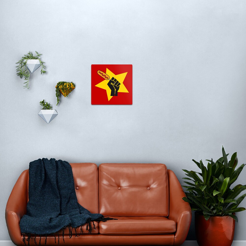 Communist fist with funny pogo parody HD HIGH QUALITY ONLINE STORE Metal Print