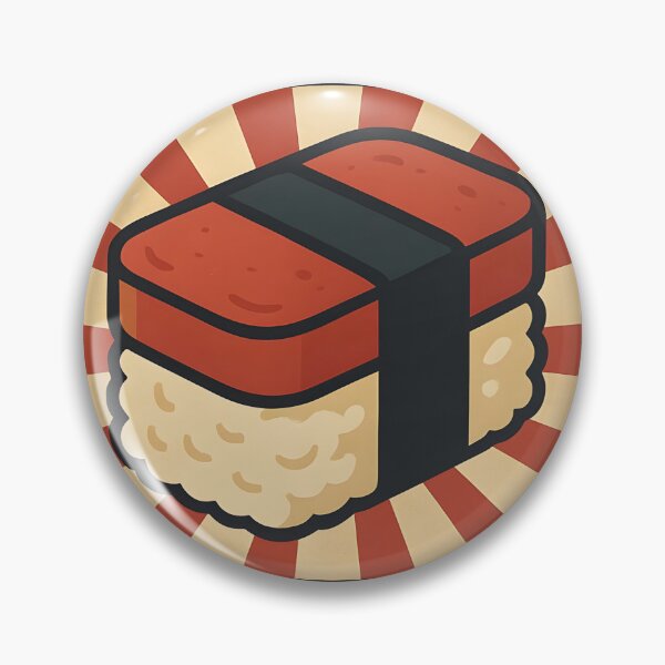 Item preview, MUSUBI SNACK! – Retro Propaganda Food Sticker | Bold Vintage Japanese Spam Musubi Design designed and sold by WAUZ.