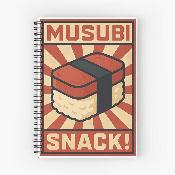 Item preview, MUSUBI SNACK! – Retro Propaganda Food Sticker | Bold Vintage Japanese Spam Musubi Design designed and sold by WAUZ.