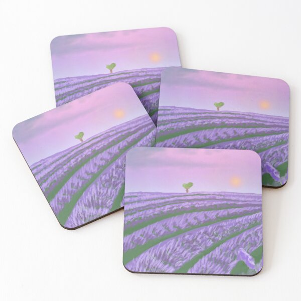 Item preview, Lavender field during sunset designed and sold by annaliuu24.