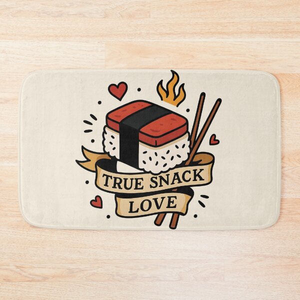 Item preview, “True Snack Love” – Tattoo Flash Style Musubi Sticker designed and sold by WAUZ.
