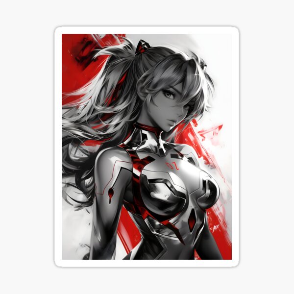 Vista previa del artículo con la obra «Arte pop de Asuka», diseñado y vendido por Waifu Dreamland.