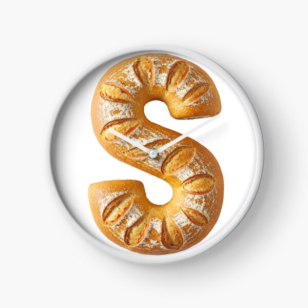 BREAD LETTER S Clock