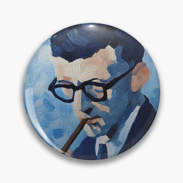 Item preview, Jean-Paul Sartre | Post-impressionist painting style designed and sold by ComicsFactory.