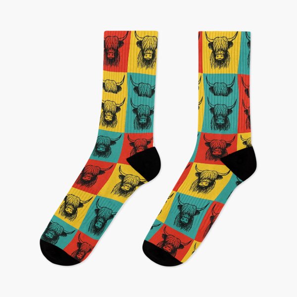 Item preview, The Large Herd - Pop Art Highland Cows designed and sold by Zenvo.