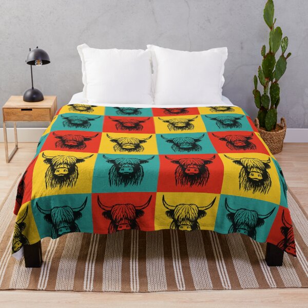 Item preview, The Large Herd - Pop Art Highland Cows designed and sold by Zenvo.