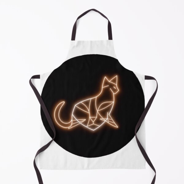 Item preview, Neon Geometric Cat – Futuristic Glow Art designed and sold by apoknight.