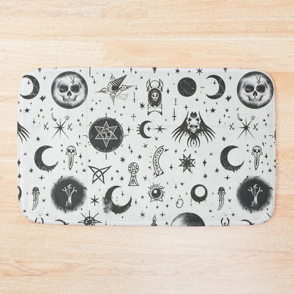 Item preview, Witchy Celestial Skulls: Dark Occult Pattern designed and sold by Skolyak.