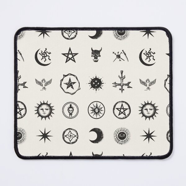 Item preview, Occult Glyphs & Celestial Symbols: Vintage Witchy Pattern designed and sold by Skolyak.