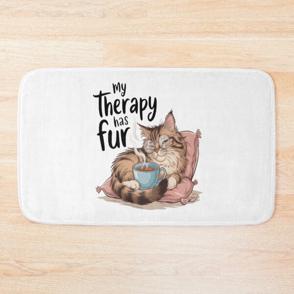 Item preview, My Therapy Has Fur – Relaxing Cat Comfort Design designed and sold by Petpixy.