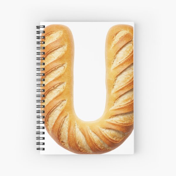 BREAD LETTER U Spiral Notebook