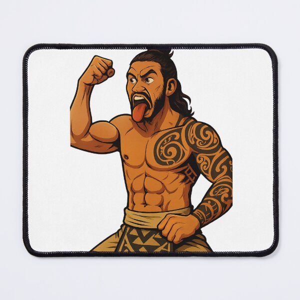 Item preview, Māori Haka Warrior – Ta Moko Tattoo and Fierce Stance designed and sold by Places On Earth.