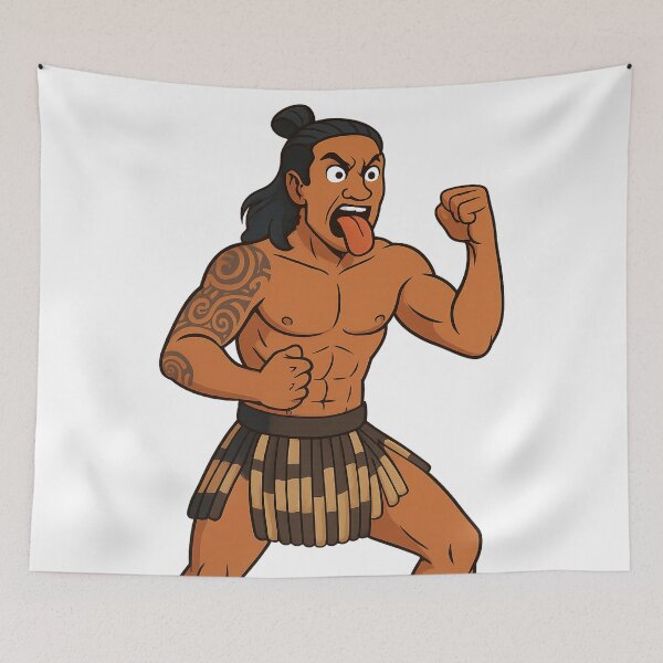 Item preview, Māori Warrior Stance – Full Ta Moko and Battle Yell designed and sold by Places On Earth.