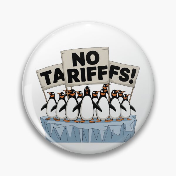 Item preview, Penguins Protest Against Tariffs Funny Penguin Tariff designed and sold by SillyDarkShop.