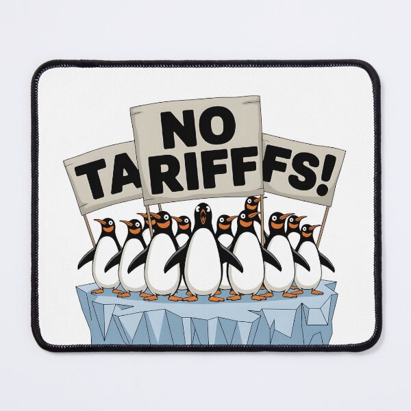 Item preview, Penguins Protest Against Tariffs Funny Penguin Tariff designed and sold by SillyDarkShop.