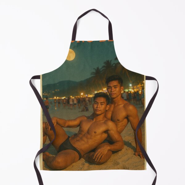 Item preview, Patong Beach Phuket – Gay Couple Under the Full Moon designed and sold by Aryabek.