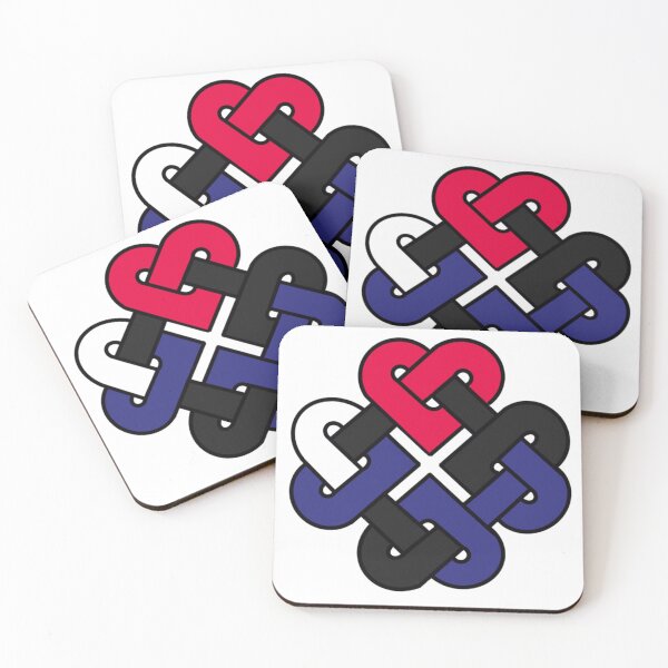 Item preview, Celtic Quarter Heart Pride Knot - Leather Color Block designed and sold by cjo582.