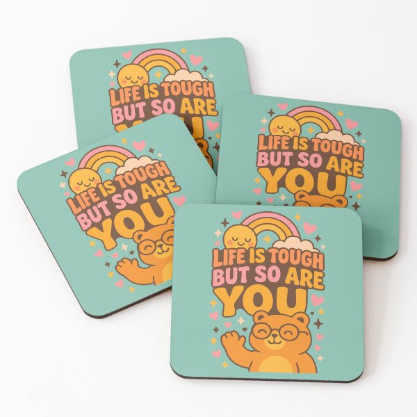Item preview, Life Is Tough But So Are You – Cute Motivational Bear designed and sold by Cheeky Companions.