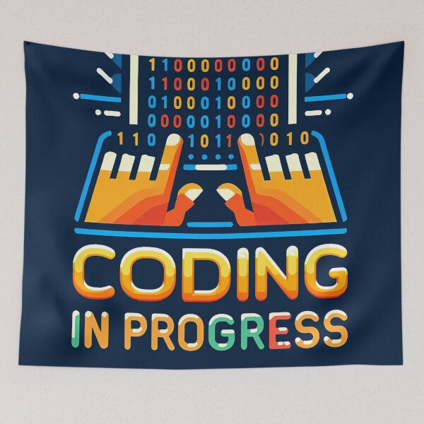 Item preview, Coding in Progress, typography designed and sold by maxmaj.