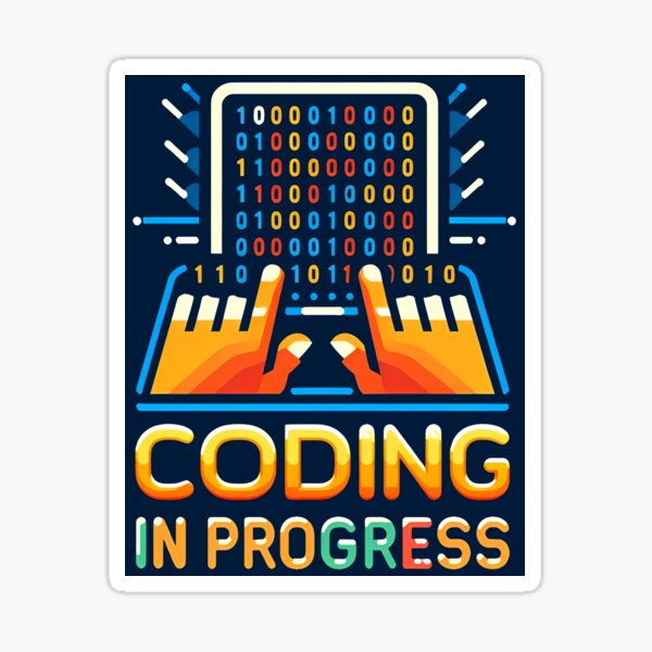 Item preview, Coding in Progress, typography designed and sold by maxmaj.