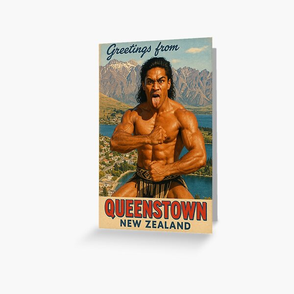 Item preview, Queenstown New Zealand – Māori Warrior and the Remarkables designed and sold by Aryabek.